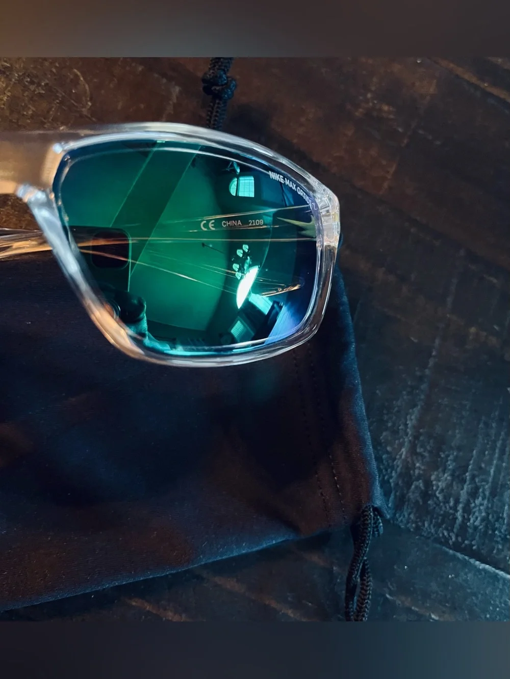 Nike Max Optics ADRENALINE M EV1113 Blue Mirror Sunglasses NEW